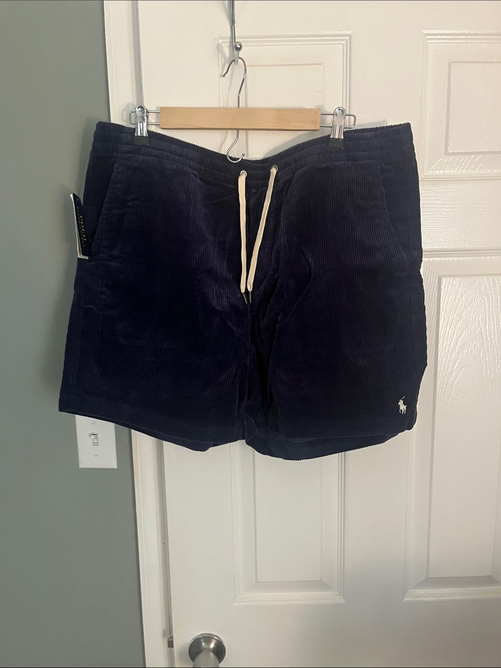 Polo by Ralph Lauren Navy Corduroy Drawstring Men's Shorts NWT